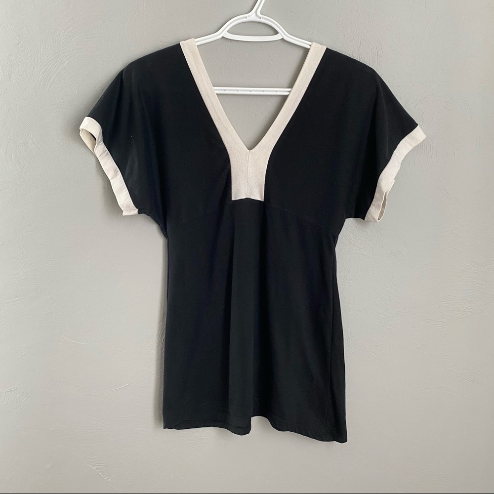 Kimono Black and White Top